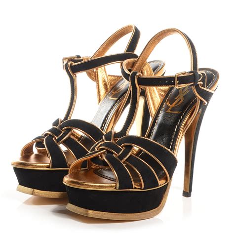 ysl tribute black suede|Saint Laurent Tribute Sandals .